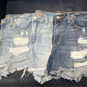 Just USA jean shorts lot of 3 pairs Size Medium Excellent pre-owned condition